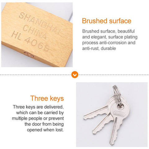 Copper Padlock Small Lock, Style: Short Lock Beam, 60mm Not Open, Short, 60mm Not Open