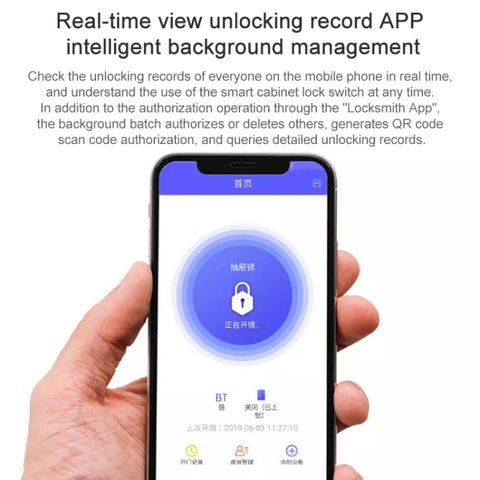 T1 Bluetooth + Tuya APP Smart Drawer Lock Invisible Lock, Support Remote Control Unlocking, T1 Bluetooth + Tuya APP