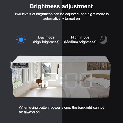 TS-S69-R Multifunctional LED Alarm Clock Battery / Plug-in Charging Dual-purpose Make-up Mirror Clock, TS-S69-G, TS-S69-HW