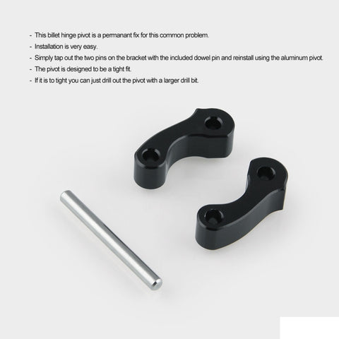OT243 2 PCS Aluminum Alloy Window Latch Hinge Pivot for 95-04 Tacoma 00-06 Tundra Rear Quarter BL, OT243
