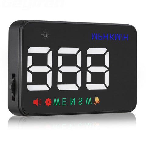Geyiren A5 HUD 3.5 inch Car Head Up Display with GPS System, Two Mode Display, Light Sensors, KM/h MPH Speed, Compass, Speed Alarm, A5(Black), A5 (Green Light)