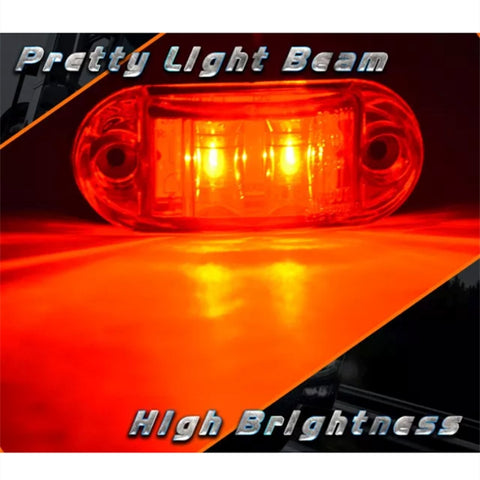 10 PCS 10-30V Car Truck Trailer Piranha LED Side Marker Blinker Lights Bulb, Red Light, 10 PCS Red Light 10-30V