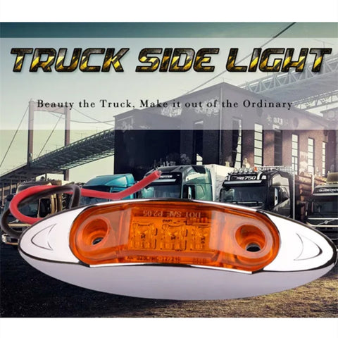10 PCS DC 10-30V Car Truck Trailer Piranha 3-LED Side Marker Indicator Lights Bulb Lamp, Light Color: Yellow, 10 PCS Yellow Light
