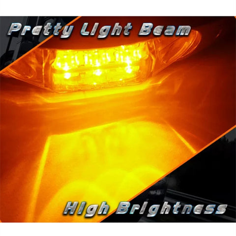 10 PCS DC 10-30V Car Truck Trailer Piranha 3-LED Side Marker Indicator Lights Bulb Lamp, Light Color: Yellow, 10 PCS Yellow Light