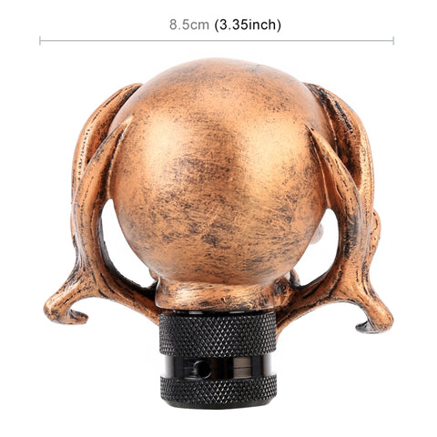 Universal Vehicle Car Creative Skull Double Heads Shaped Shifter Cover Manual Automatic Gear Shift Knob, Double Heads Shaped (Bronze), Double Heads Shaped (Beige), Double Heads Shaped (Silver)