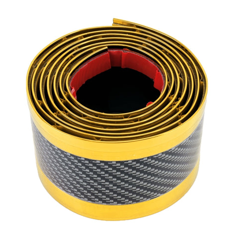 Universal Electroplate Carbon Fibre Car Door Threshold Decoration Strip Decorative Sticker, Size : 5CM x 2M, 5CM x 2M (Gold), 5CM x 2M (Red), 5CM x 2M (Silver)