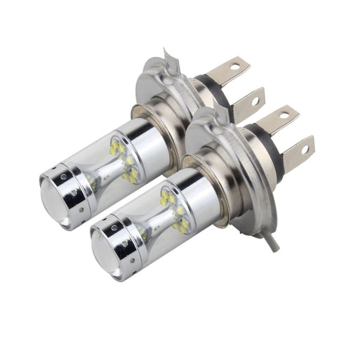 2 PCS H4 60W 1200 LM 6000K Car Fog Lights with 12 CREE XB-D LED Lamps, DC 12V, H4