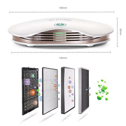 BL-001 Car / Household Smart Touch Control Air Purifier Negative Ions Air Cleaner, BL-001(Black), BL-001(White)