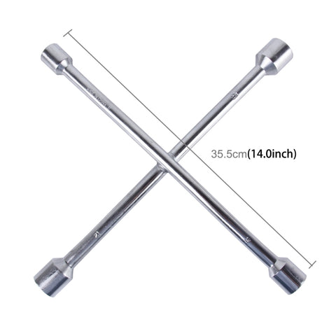 Compact Universal Tire Iron Lug Wrench with 17mm 19mm 21mm 23mm Socket Adapters, Universal 17mm 19mm 21mm 23mm