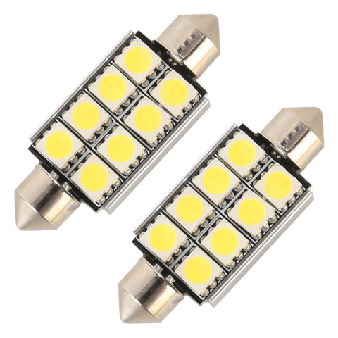 10 PCS 41mm DC12V / 2W / 7000K / 80LM 8LEDs SMD-5050 Car Reading Lamp, 41mm, 8LEDs SMD-5050