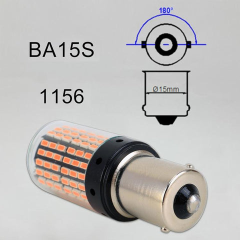 2 PCS 1156 / BA15S DC12V / 18W / 1080LM Car Auto Turn Lights with SMD-3014 Lamps, 1156 / BA15S