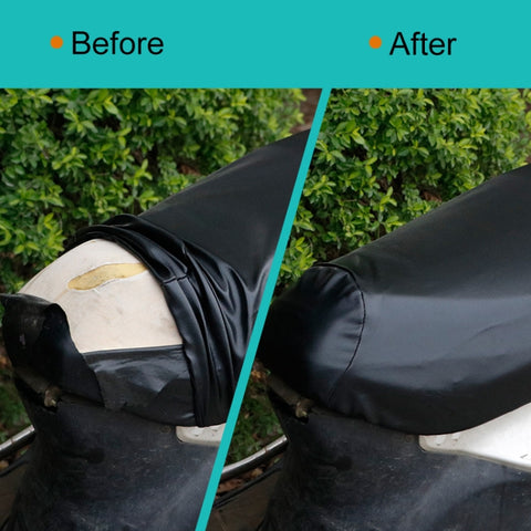 Waterproof Motorcycle Black Leather Seat Cover Prevent Bask In Seat Scooter Cushion Protect, Size: M, Length: 48-54cm; Width: 25-35cm, Length: 48-54cm; Width: 25-35cm