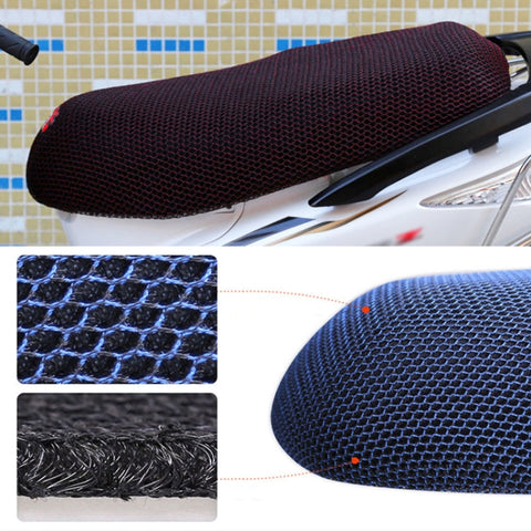 Waterproof Motorcycle Sun Protection Heat Insulation Seat Cover Prevent Bask In Seat Scooter Cushion Protect, Size: L, Length: 70-77cm; Width: 40-50cm, Size: L (Red + Black), Size: L (Red), Size: L (Blue), Size: L (Colour), Size: L (Black Red)         ...