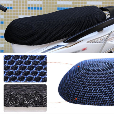 Waterproof Motorcycle Sun Protection Heat Insulation Seat Cover Prevent Bask In Seat Scooter Cushion Protect, Size: XXL, Length: 86- 92cm; Width: 40-56cm, Size: XXL (Black Gold), Size: XXL (Black Red), Size: XXL (Black Blue), Size: XXL (Colour)        ...