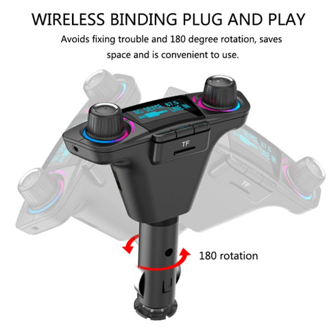 BT06 Dual USB Charging Smart Bluetooth 4.0 + EDR FM Transmitter MP3 Music Player Car Kit with 1.3 inch LED Screen, Support Bluetooth Call, TF Card & U Disk, BT06