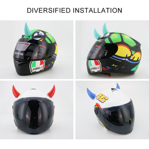 2 PCS Motorcycle Helmet Devil Decoration Motorbike Helmet Suction Cups Horns Decoration Headwear Sucker