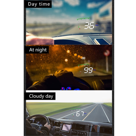 A900 OBD2 3.5 inch Vehicle-mounted Head Up Display Security System, Support Car Speed / Engine Revolving Speed Display / Water Temperature / Voltage / Driving Mileage, A900