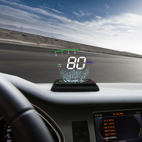 A900 OBD2 3.5 inch Vehicle-mounted Head Up Display Security System, Support Car Speed / Engine Revolving Speed Display / Water Temperature / Voltage / Driving Mileage, A900