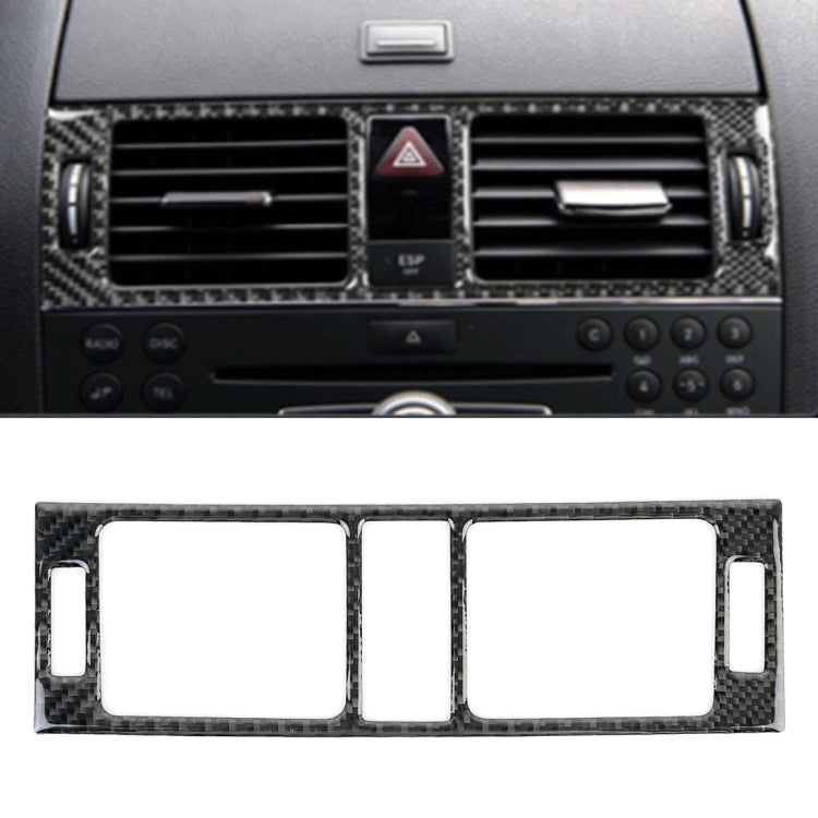 Car Dashboard Air Conditioning Frame Carbon Fiber Decorative Sticker for Mercedes-Benz W204 2007-2013, Dashboard Air Conditioning Frame