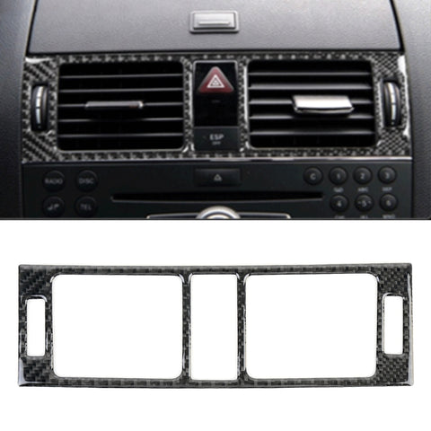 Car Dashboard Air Conditioning Frame Carbon Fiber Decorative Sticker for Mercedes-Benz W204 2007-2013, Dashboard Air Conditioning Frame