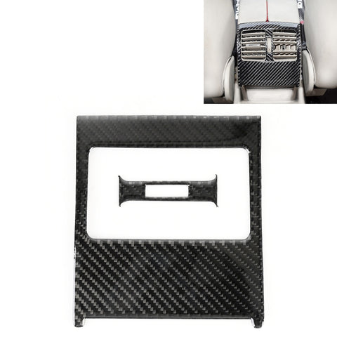 2 PCS Car Rear Air Outlet Frame Carbon Fiber Decorative Sticker for Mercedes-Benz W204 2007-2013, Rear Air Outlet Frame