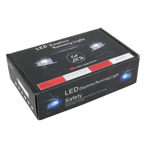2 PCS DC 12V 6W 400 LM 6000K Tri Circular Car DRL Daytime Running White Lights Lamp, Cable Length: 50cm, DC 12V 6W 400 LM