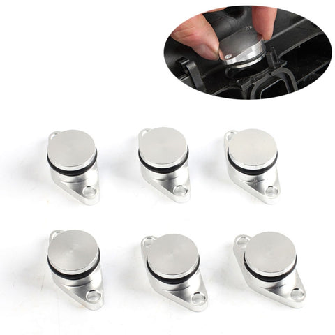 6 PCS 22mm Swirl Flap Flaps Delete Removal Blanks Plugs for BMW M57 (6-cylinder), 22mm (Silver), 22mm (Red), 22mm (Blue), 22mm (Black)