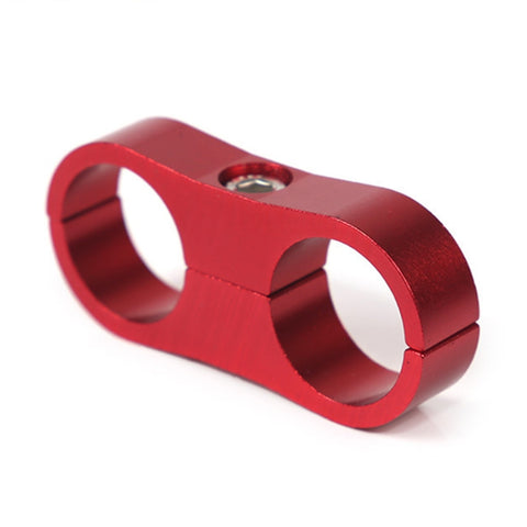 AN4 Automotive 2-hole High Pressure Tubing Fixing Clip Car Tubing Clamp Aluminum Alloy Clip Tubing Separator, Random Color Delivery , AN4