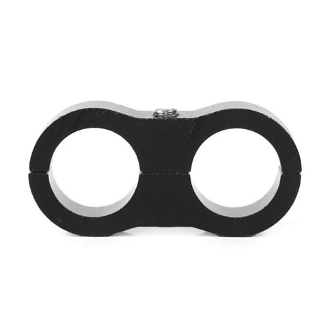AN4 Automotive 2-hole High Pressure Tubing Fixing Clip Car Tubing Clamp Aluminum Alloy Clip Tubing Separator, Random Color Delivery , AN4