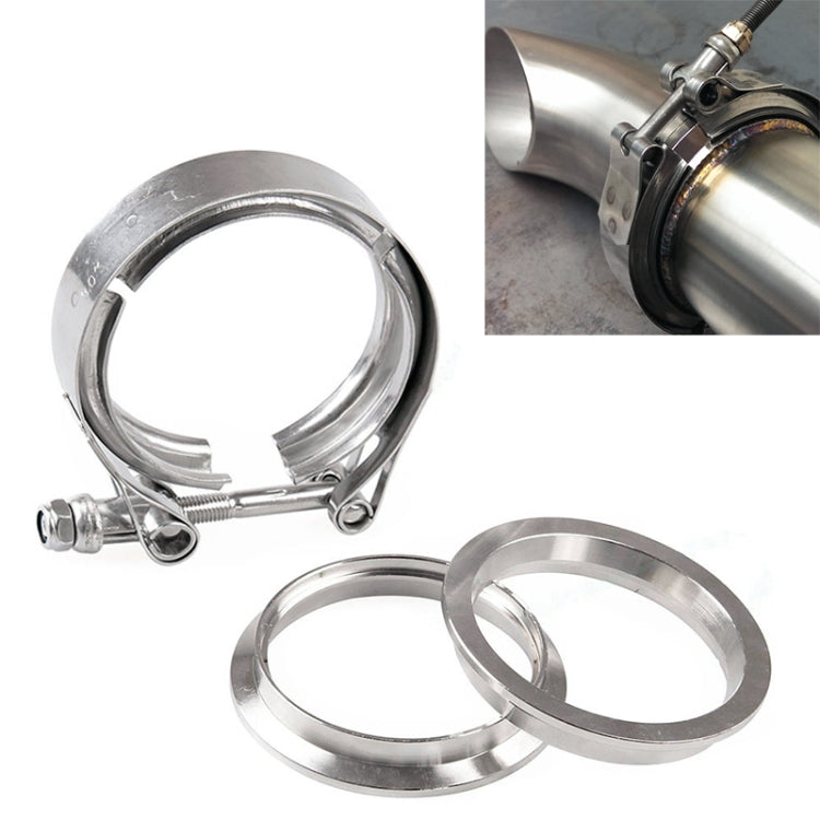 3 inch Car Turbo Exhaust Downpipe V-Band Clamp Stainless Steel 304 Flange Clamp, 3 inch V-Band Clamp