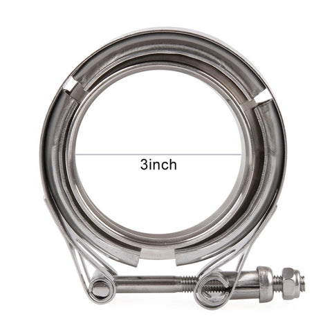 3 inch Car Turbo Exhaust Downpipe V-Band Clamp Stainless Steel 304 Flange Clamp, 3 inch V-Band Clamp