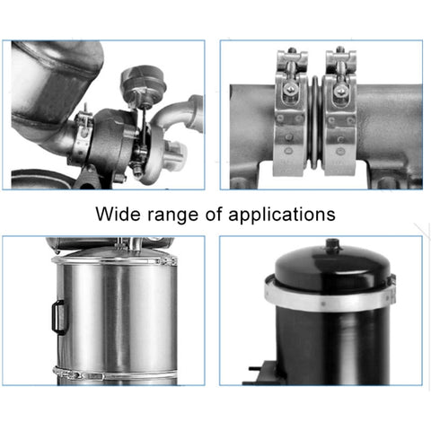 3 inch Car Turbo Exhaust Downpipe V-Band Clamp Stainless Steel 304 Flange Clamp, 3 inch V-Band Clamp