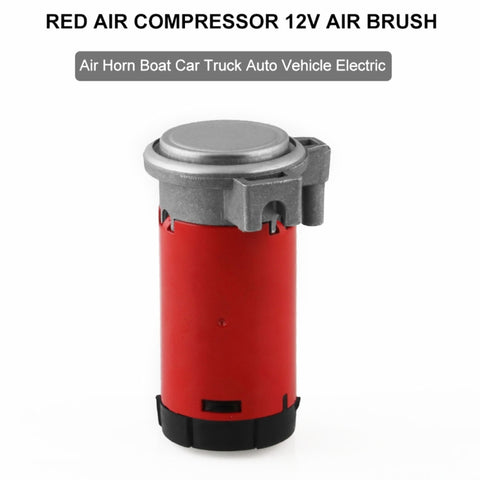 12V Portable Air Compressor for Air Horn Car Truck Vehicle, 12V Red