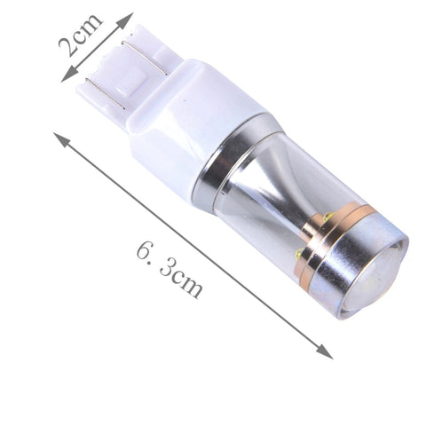 2 PCS T20/7443 350 LM 6000K Dual Wires 30W White Light 6 LED CREE Canbus Car Brake Light Bulb, DC 12V, T20