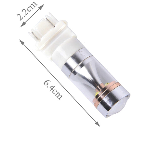 2 PCS T25/3157 Dual Wires 2300 LM 6000K 30W White Light 6 LED CREE Canbus Car Brake Light Bulb, DC 12V, T25