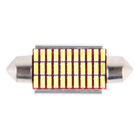 2 PCS DC 12V 6W 41MM Bicuspid Car Door Lamps Registration Mark light Dashboard Dome Door Lights LED Reading Lamp with 33 LED SMD 3014 Lights White, 41MM