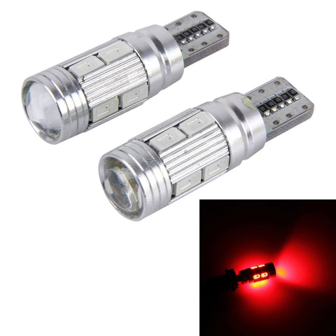 2 PCS T10 6W 10 SMD 5630 LED Error-Free Canbus Car Clearance Lights Lamp, DC 12V, 5630-10smd LED, 10 SMD 5630 LEDs, T10+6W Green Light