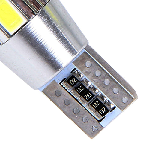 2 PCS T10 6W 10 SMD 5630 LED Error-Free Canbus Car Clearance Lights Lamp, DC 12V, 5630-10smd LED, 10 SMD 5630 LEDs, T10+6W Green Light