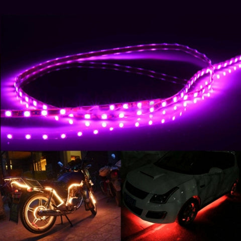 5 PCS Flow Style 45 LED 3528 SMD Waterproof Flexible Car Strip Light for Car Decoration, DC 12V, Length: 90cm, 90cm Red, 90cm White, 90cm Yellow, 90cm Blue, 90cm Pink, 90cm Green, 90cm Ice blue
