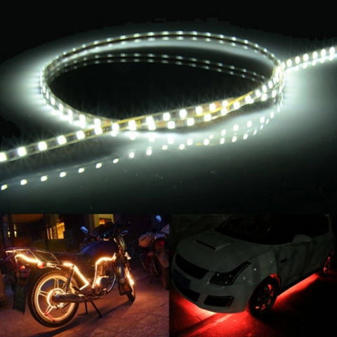 5 PCS Flow Style 45 LED 3528 SMD Waterproof Flexible Car Strip Light for Car Decoration, DC 12V, Length: 90cm, 90cm Red, 90cm White, 90cm Yellow, 90cm Blue, 90cm Pink, 90cm Green, 90cm Ice blue
