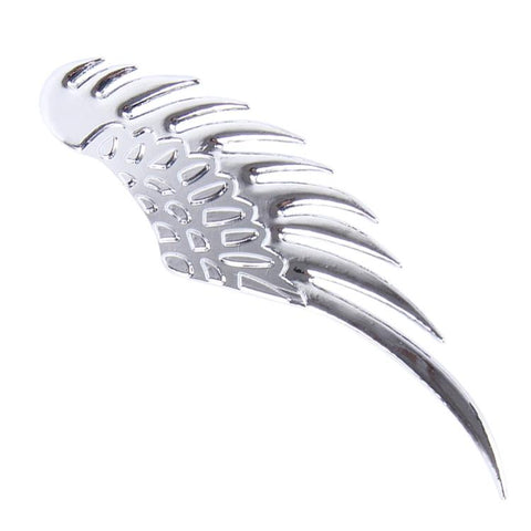 3D Angel Wing Metal Sticker Decal Auto Car Emblem Decal Decoration Color Silver, Angel Wing