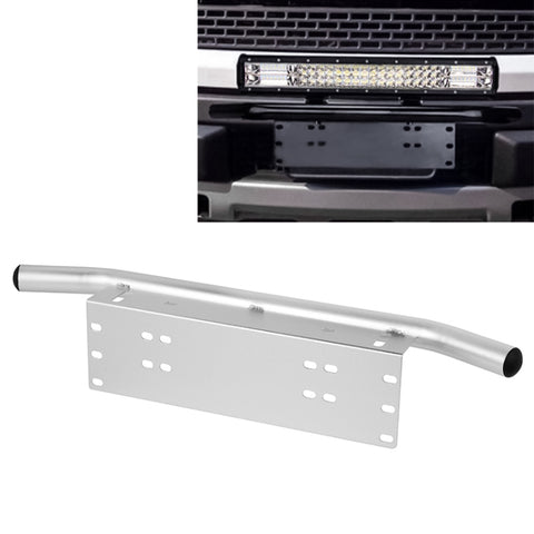 Universal License Plate Bumper Frame for Off-Road Jeep LED Work Light Bar Mounting Bracket with Front Bucket, Universal License Plate Bumper Fram, Universal License Plate Bumper Frame