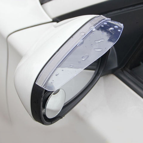 1 Pair Car Rearview Mirror Rain Blades Car Back Mirror Eyebrow Rain Cover Car Rearview Mirror Eyebrow Covers Flexible Protection Rainproof Decoration Accessories, 3R-2101