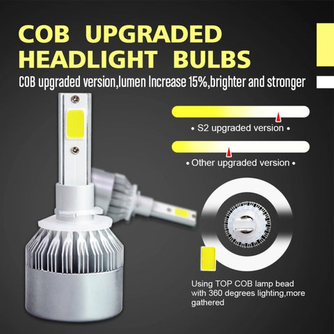 2pcs 880/881 18W 1800LM 6000K Waterproof IP68 Car Auto LED Headlight with 2 COB LED Lamps, DC 9-36V, 880/881