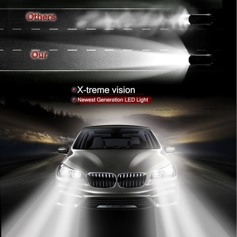 2pcs 9004 18W 1800LM 6000K Waterproof IP68 Car Auto LED Headlight with 2 COB LED Lamps, DC 9-36V, 9004