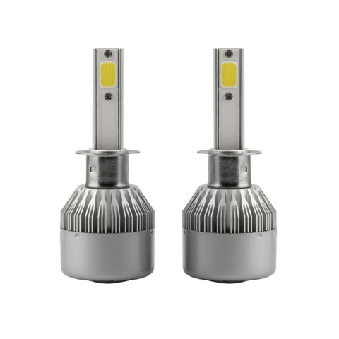 2pcs H1 18W 1800LM 6000K Waterproof IP68 Car Auto LED Headlight with 2 COB LED Lamps, DC 9-36V, H1