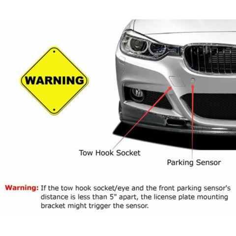 Car Front Bumper Tow Hook License Plate Mounting Bracket Holder for Toyota Yaris, For Toyota Yaris