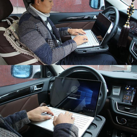 Multi-function Car Steering Wheel Computer Card Table Box Car Tray Desktop Computer Desk Car Laptop Table Dining Table Shelf Desk Auto Accessories, Multi-function Black, Multi-function Grey