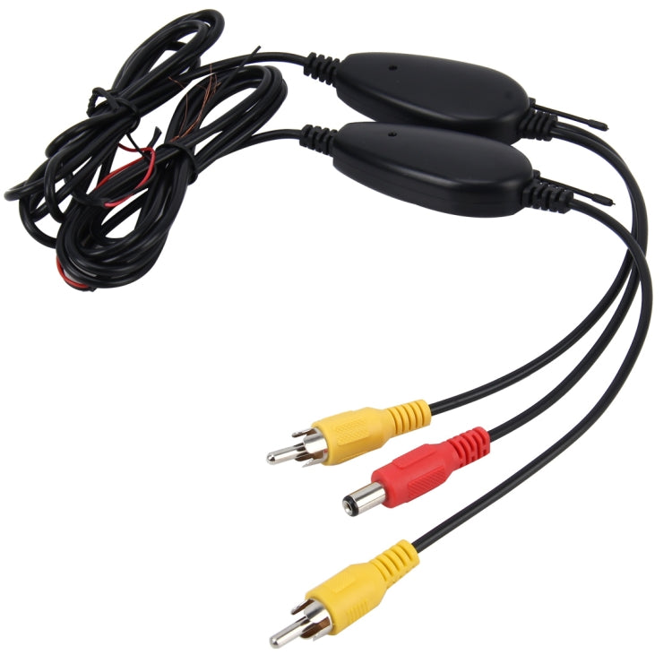 2 PCS 2370MHZ Transmit / Receive Frequency Portable Navigation Wireless Rear View System Wireless Video Transmitter Receiver for Car Rear View Backup Camera Car Back View Monitor System, 2370MHZ