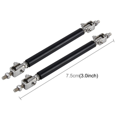 2 PCS Car Modification Large Surrounded By The Rod Telescopic Lever Front and Rear Bars Fixed Front Lip Back Shovel Adjustable Small Rod, Length: 7.5cm, Length: 7.5cm